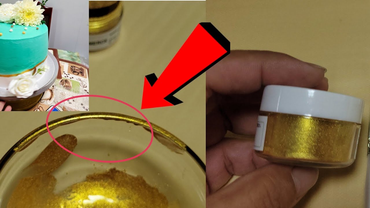 GOLD PAINT EDIBLE  WITHOUT ALCOHOL | LUSTRE DUST  FOR BUTTERCREAM FROSTING
