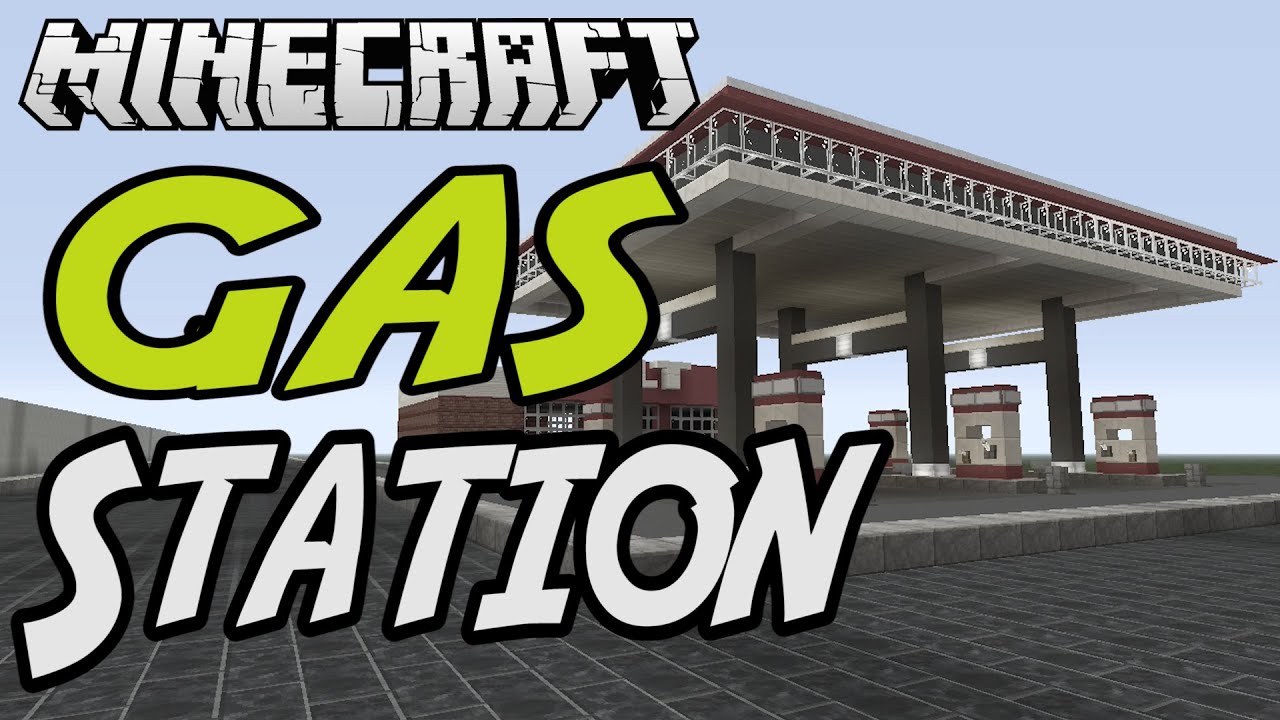 Let's Build a Gas Station Part 1 in Minecraft