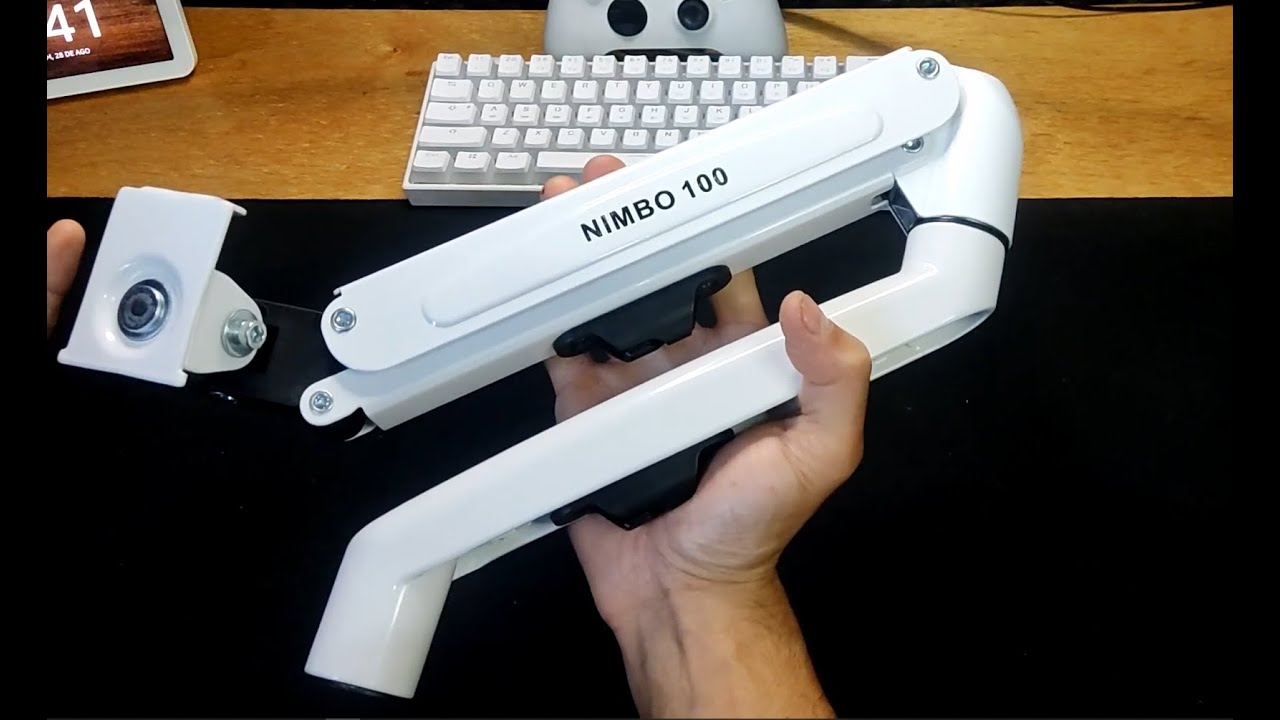 O SUPORTE MAIS BONITO PARA MONITOR COM PISTÃO A GÁS, ZINNIA NIMBO 100 (BRANCO)
