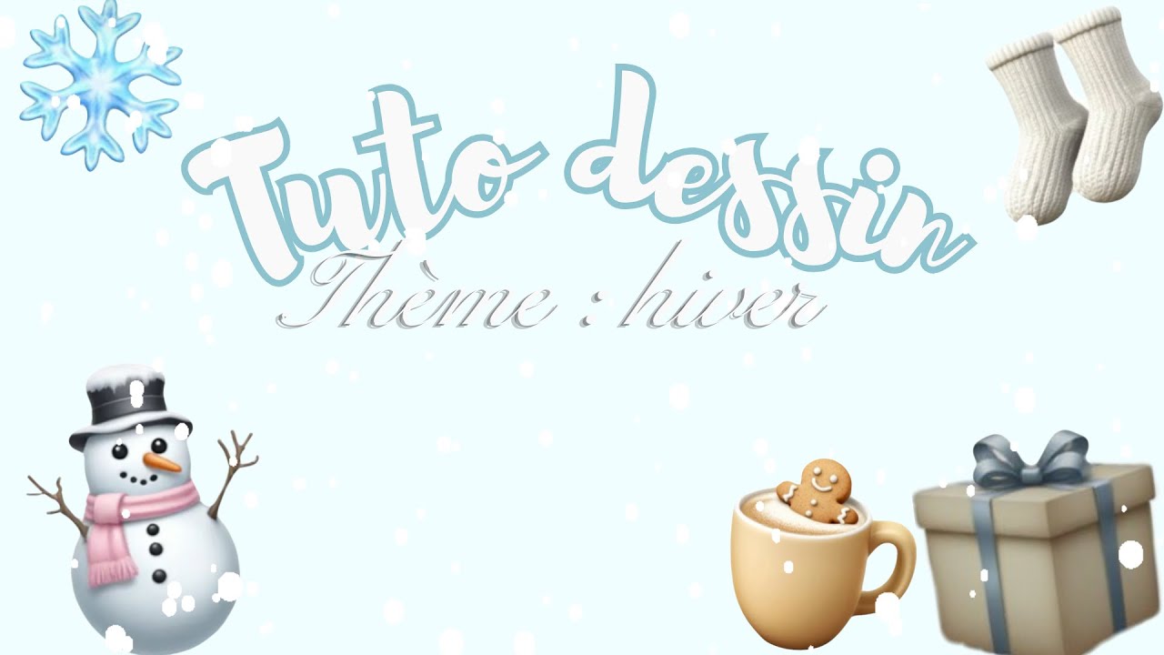 Tuto dessin thème : hiver ❄️ 