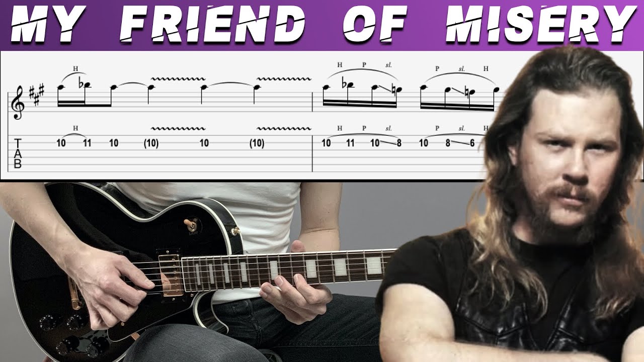 METALLICA - MY FRIEND OF MISERY (Guitar cover with TAB | Lesson)