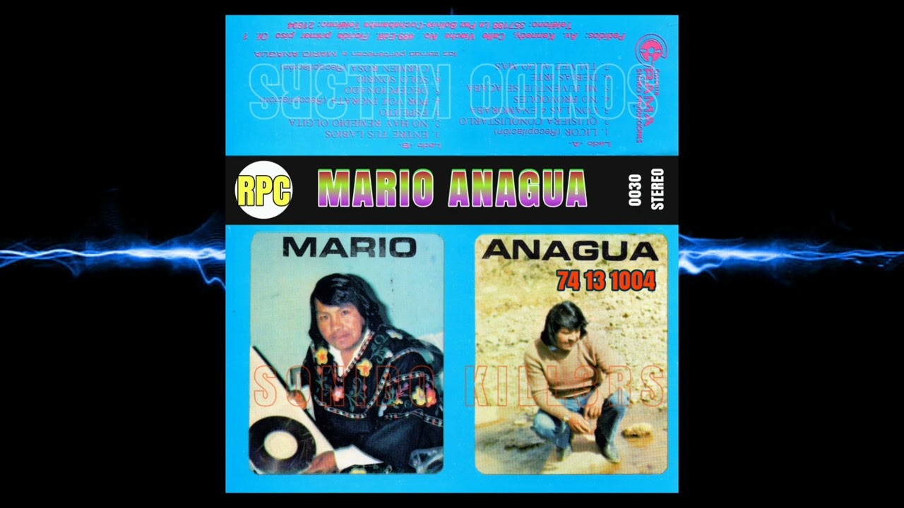 🇧🇴🇧🇴 MARIO ANAGUA DEL AÑO 1.980  CASSETTE ORIGINAL  VERSIÓN COMPLETA 74 13 1004