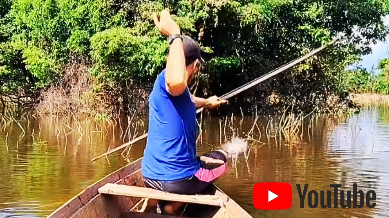 Pescando MATRINXÃ e CURIMATÃ com ARCO E FLECHA na AMAZÔNIA
