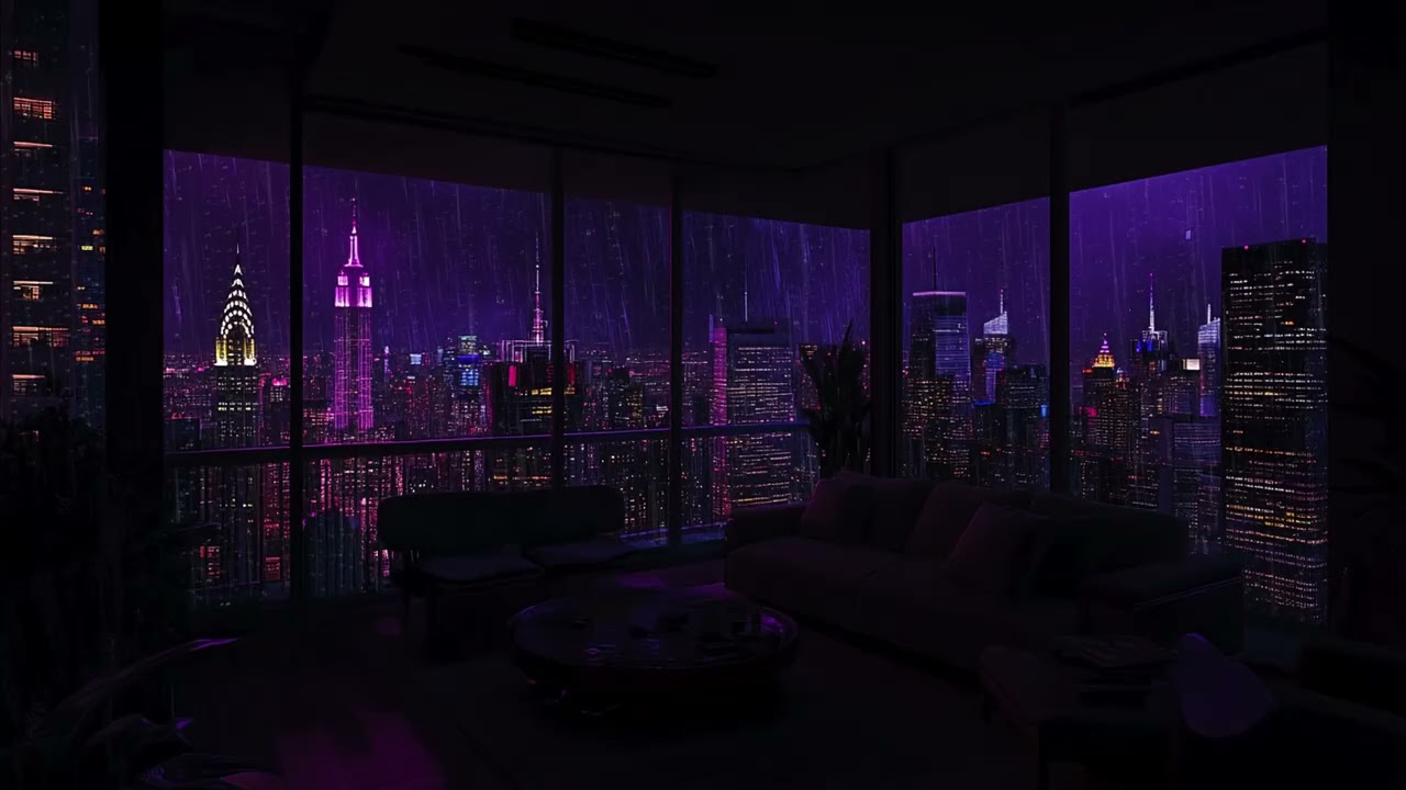 Calm Night City Rain 🌧️ Soothing Rain Sounds Playlist for Deep Sleep & Anxiety Relief