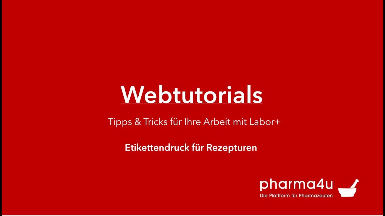 Etikettendruck f&uuml;r Rezepturen