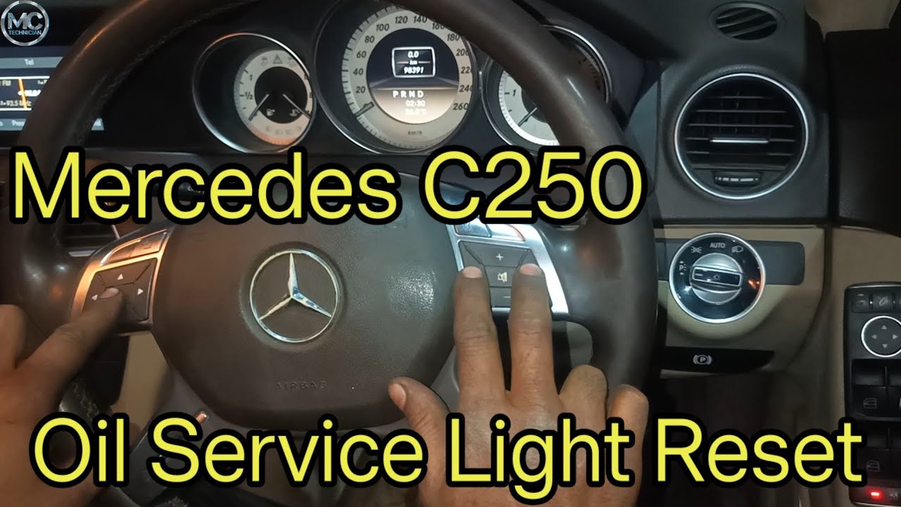 Mercedes c250 oil service light reset
