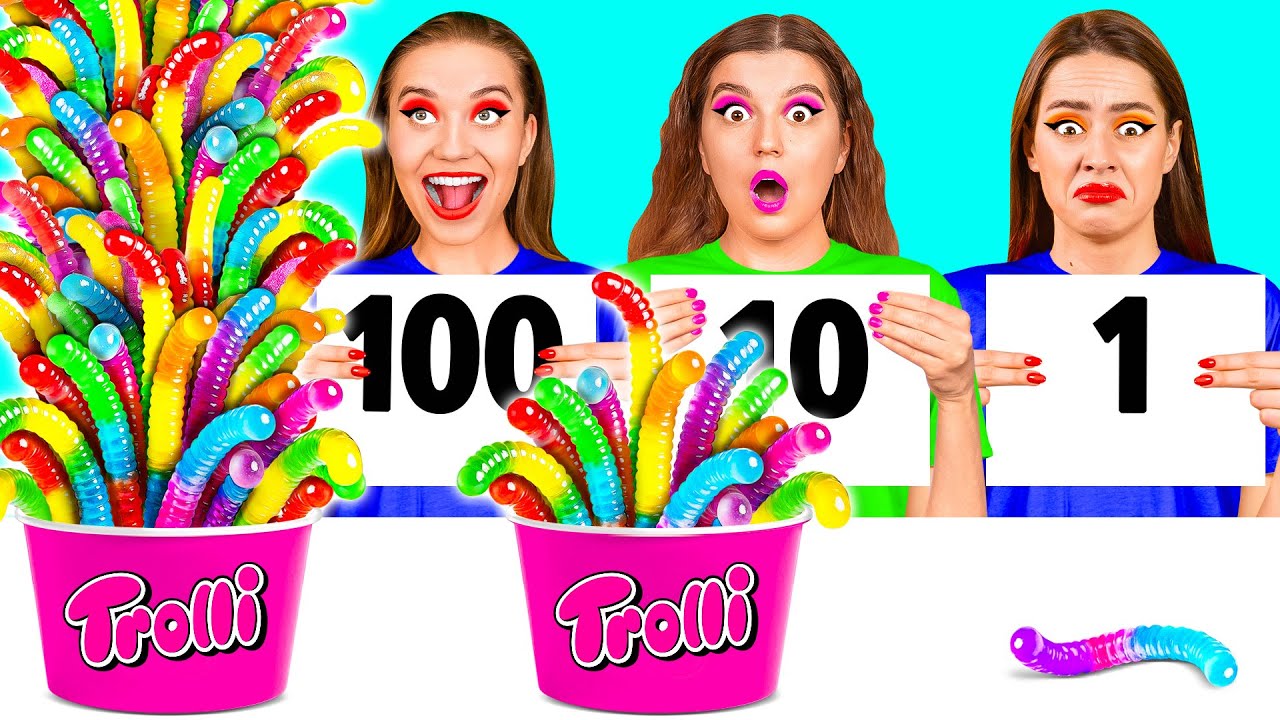100 Слоев Еды Челлендж | Сумасшедшие Лайфхаки и Рецепты от DaRaDa Challenge