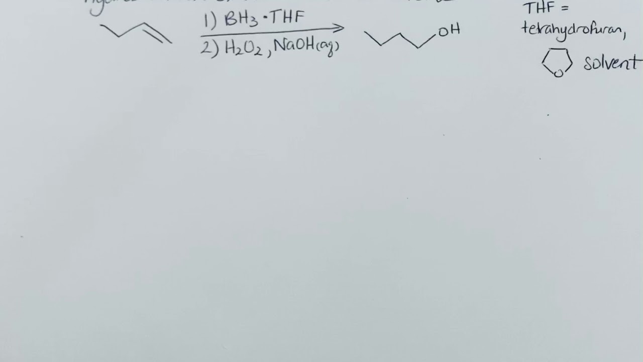 Hydroboration-oxidation of an alkene