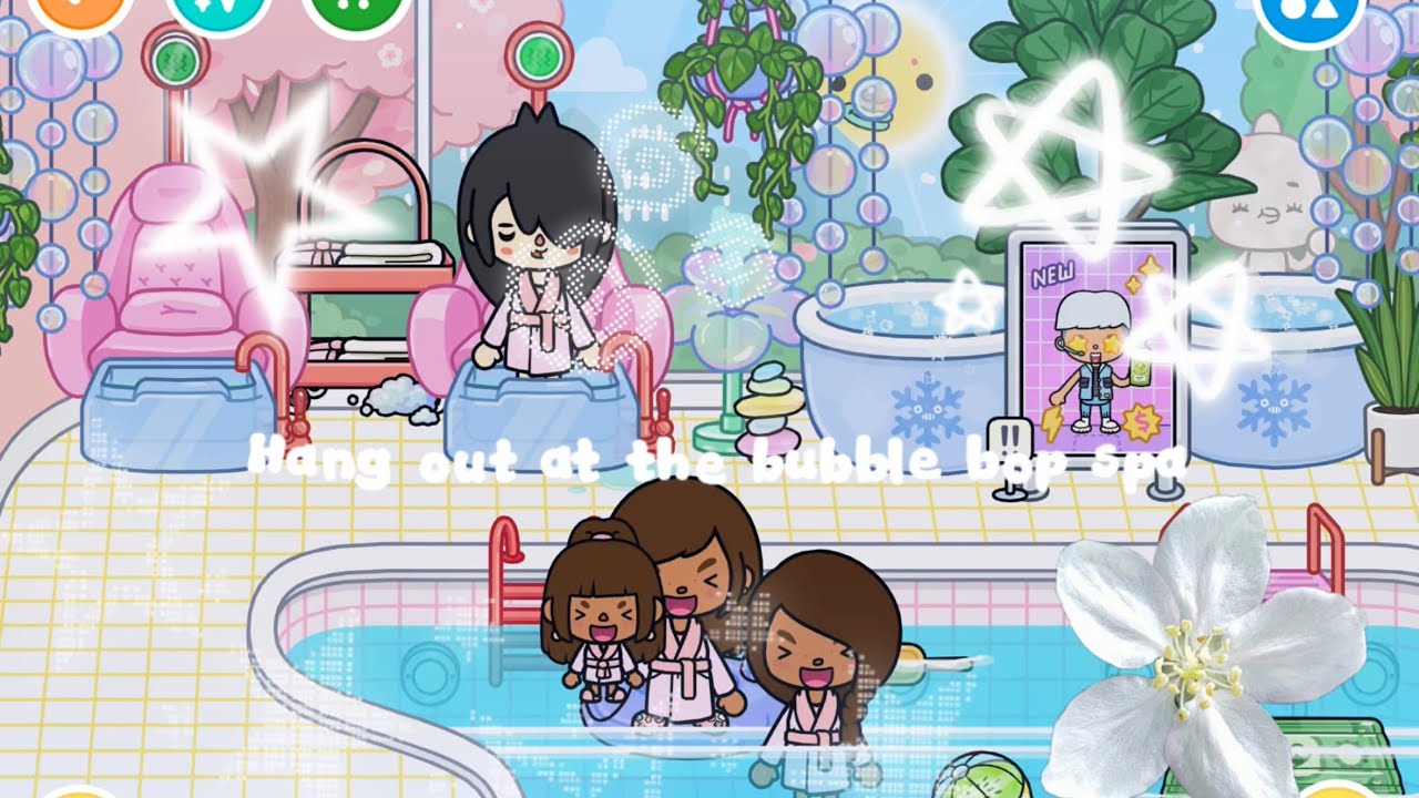 *Aesthetic*Hang out at the bubble bop spa💅🧖‍♀️🫧💐🎍☕️||*Voiced*🎙||Toca Boca Life Roleplay🍋‍🟩🪷🌿🌱☕️