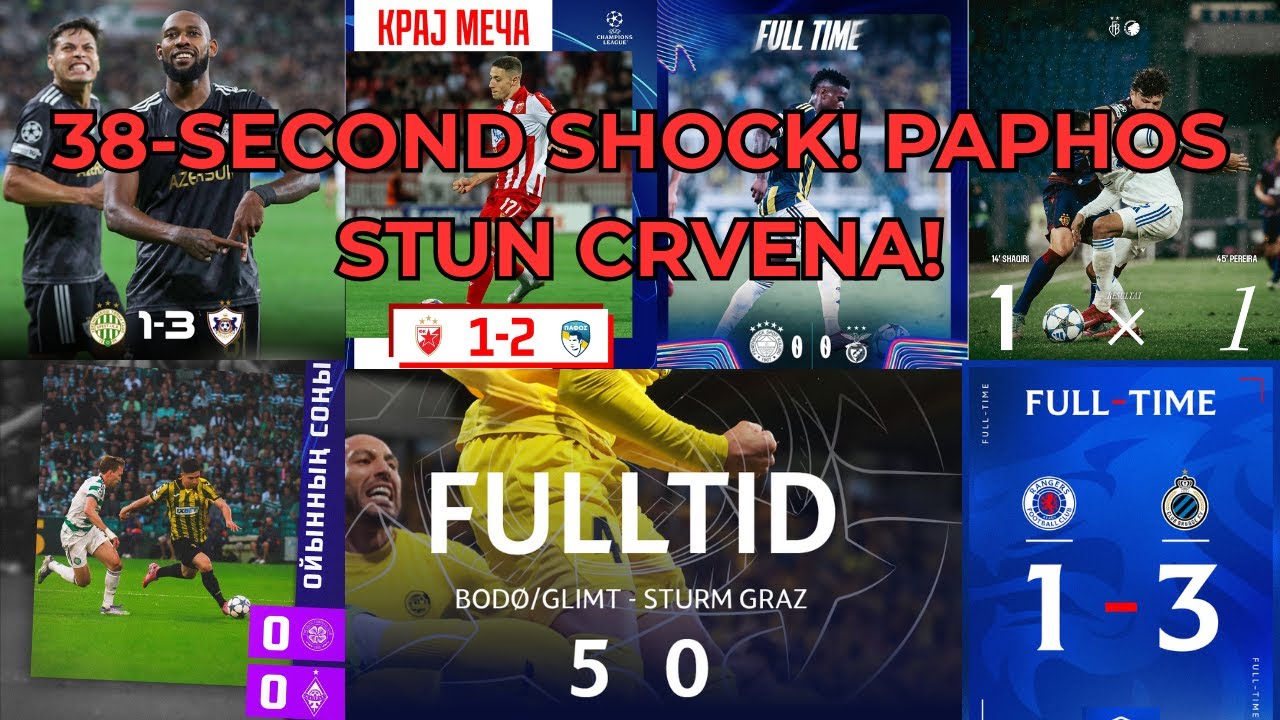 Champions League Play-Off CHAOS! Paphos Stun Crvena, Bodø/Glimt Crush Sturm! 🔥⚽