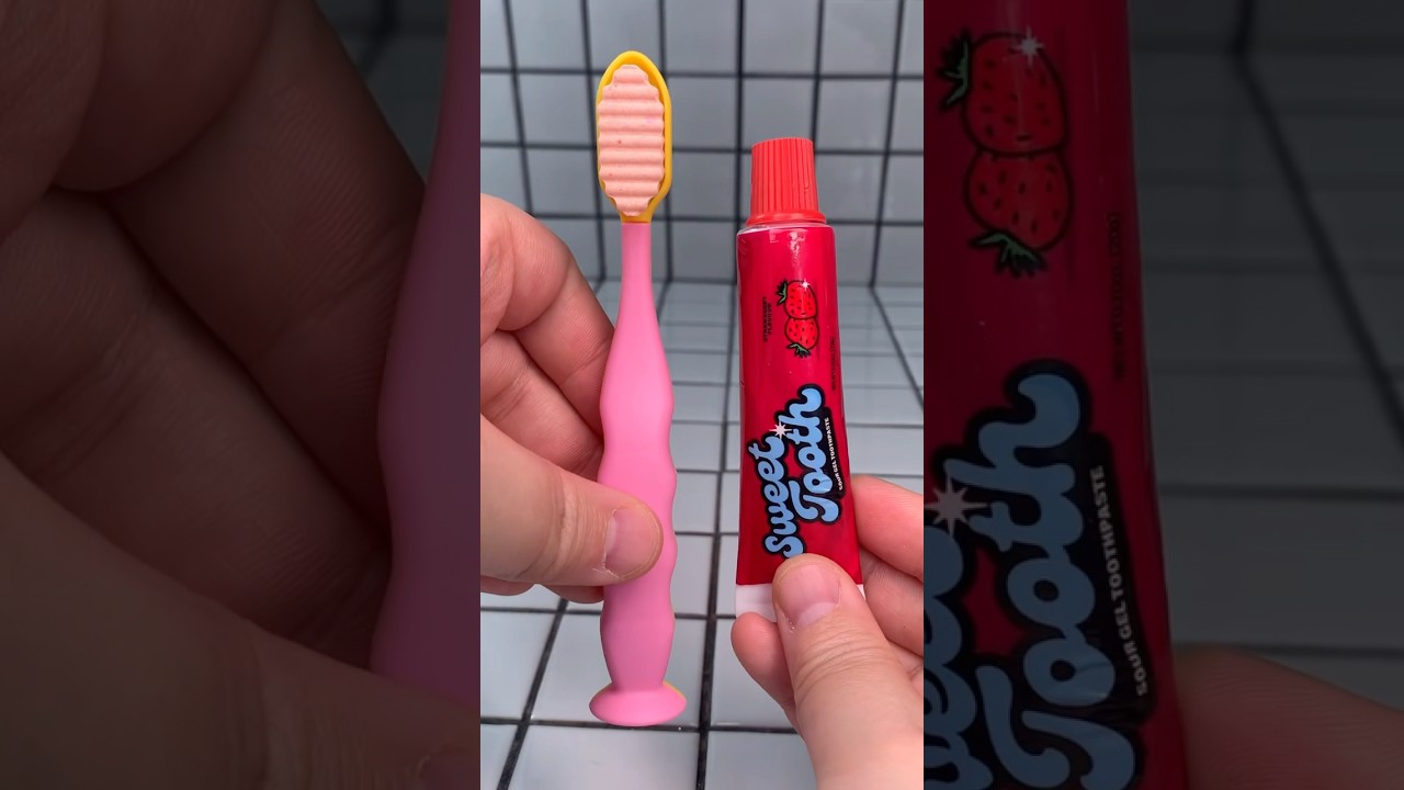 Sour toothbrush candy gummy jelly food mukbang