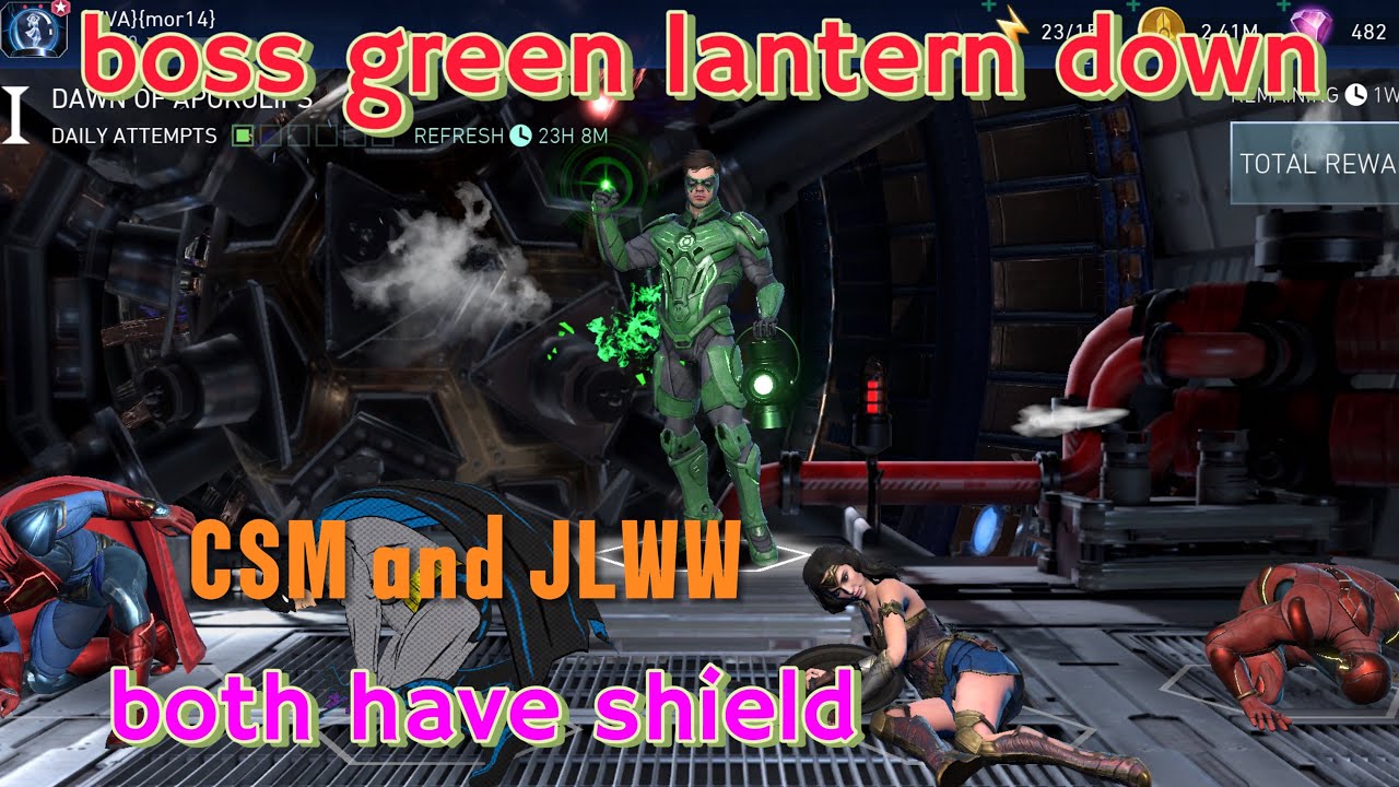 Down of apkolips is back ( boss CSM and JLWW have a shield) @ injustice 2 mobile