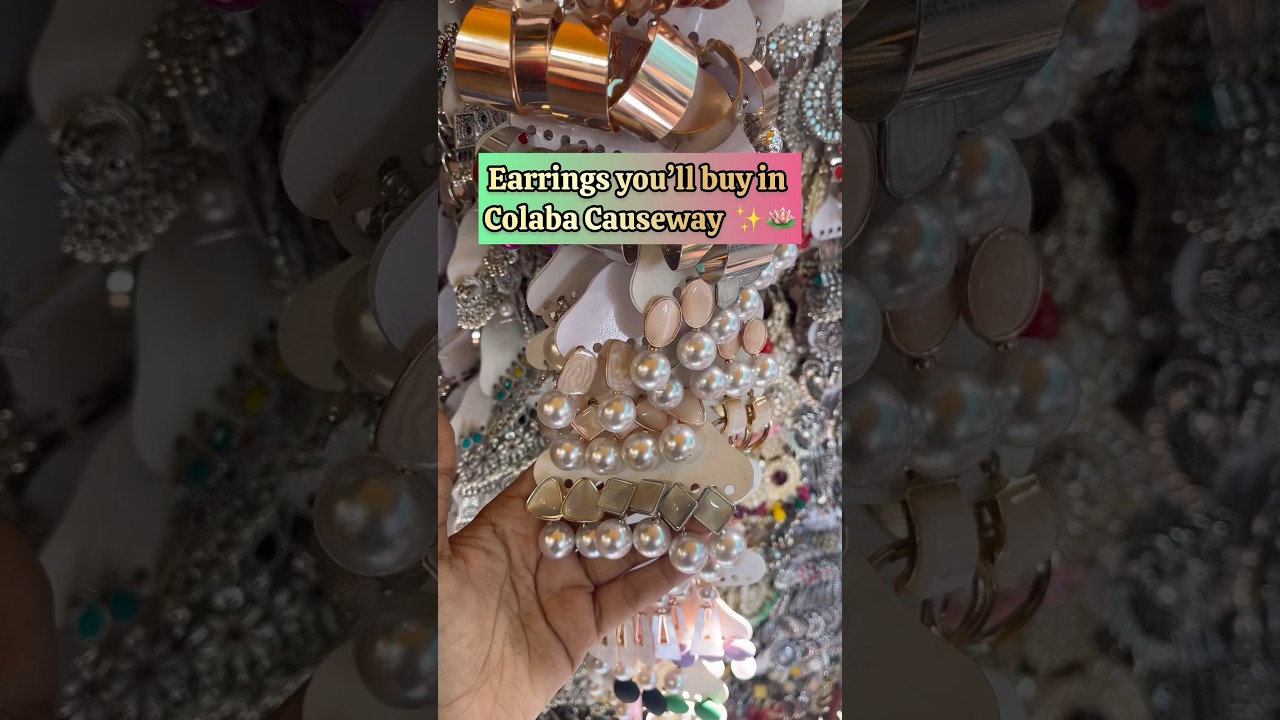 Colaba Causeway Earring Collection ✨🪷 #shorts #earrings #colabamarket #jhumka #explore