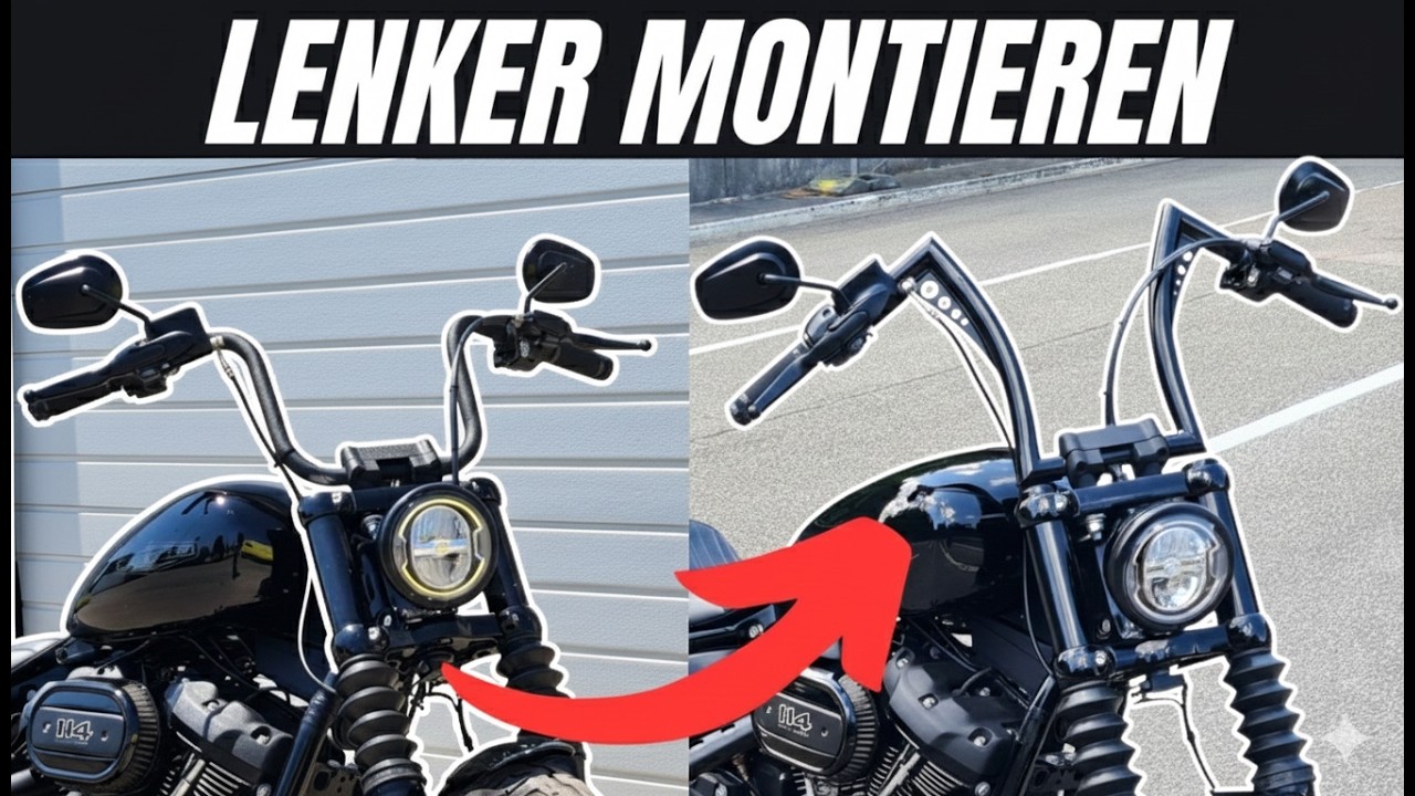 Harley Davidson Softail Lenker tauschen montieren Street Bob Breakout