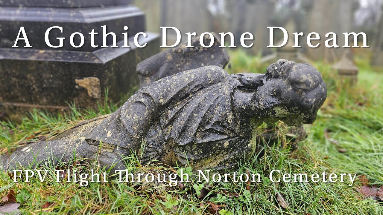 A Gothic Drone Dream | FPV Flight Through Fog-Shrouded Norton Cemetery