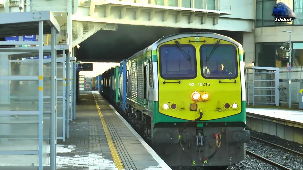 Irish Trains & Rail Traffic in Park West and Cherry Orchard Station Train Station - 17 December 2022