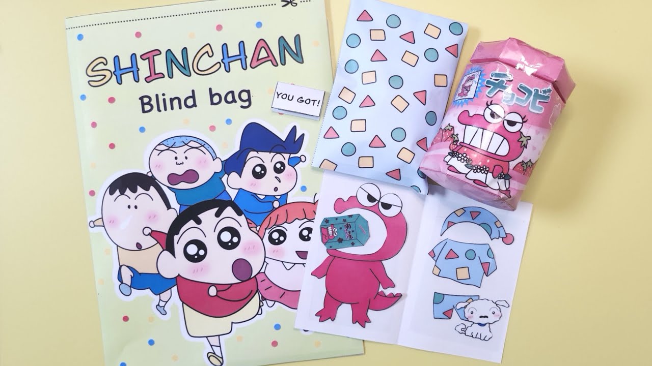 [How to make a blind bag] shinchan blindbag tutorial (Free printable) 짱구는 못말려 블라인드백 만들기