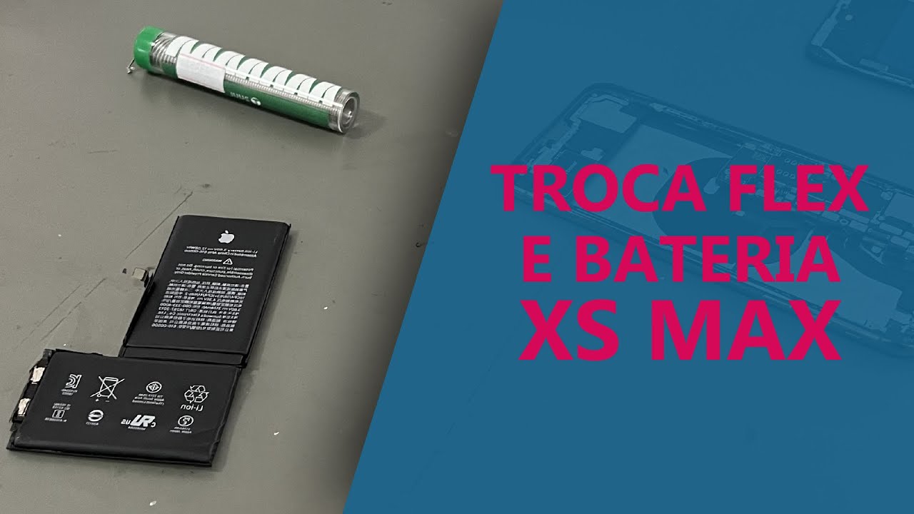 Troca de Bateria iPhone XS MAX removendo mensagem de bateria não genuína