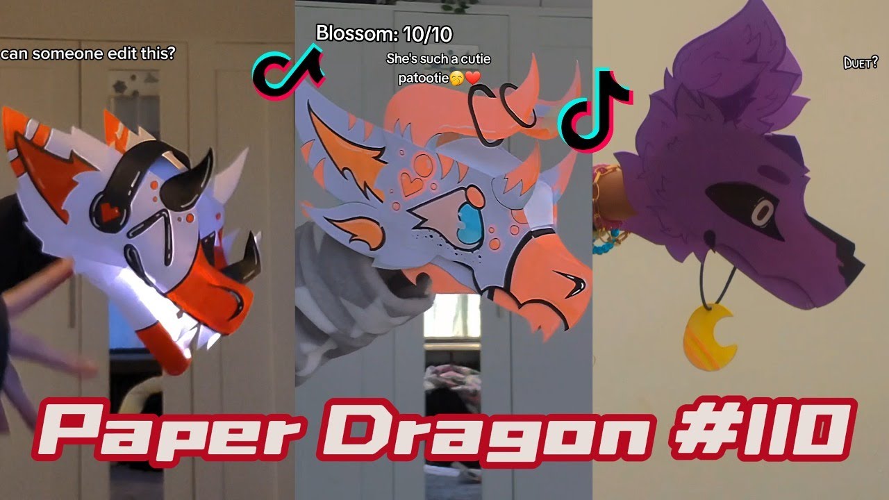 Dragon Puppet Crafts - Paper Dragon TikTok Compilation #110