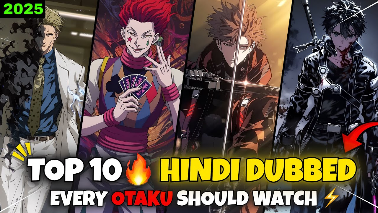 Top 10 Best Hindi Dubbed Anime in 2025 🤩#anime