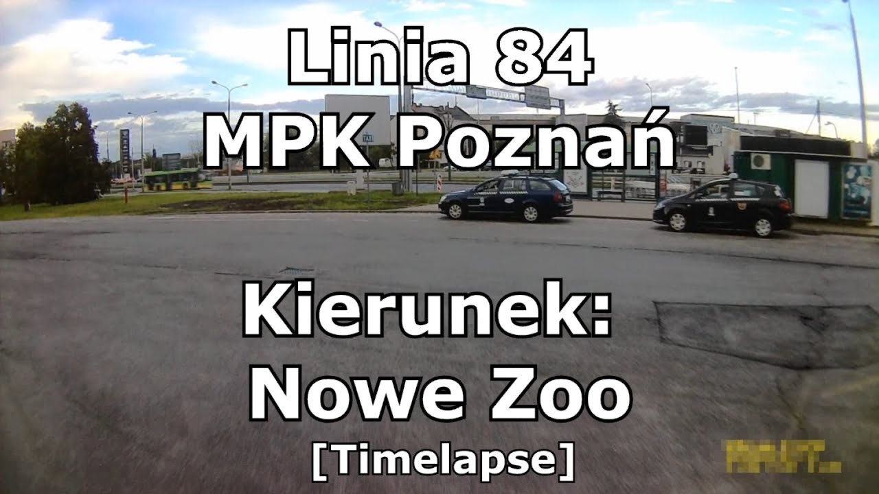 Linia 84(184) MPK Poznań #1637 R. Rataje - Nowe ZOO[TIMELAPSE]