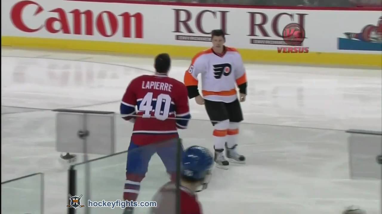 Darroll Powe vs Maxim Lapierre Nov 16, 2010
