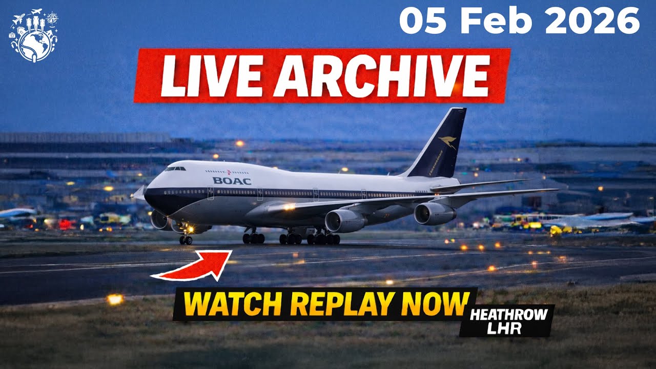 LONDON Heathrow Airport Plane Spotting ✈️ Real-Time Aircraft Landings Takeoffs (LHR) 05.02.2026