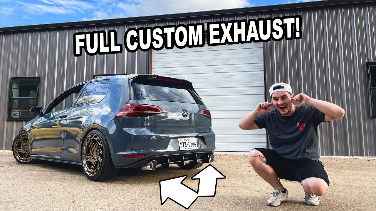 Big Turbo GTI gets a FULL CUSTOM EXHAUST! (sounds SICK!)