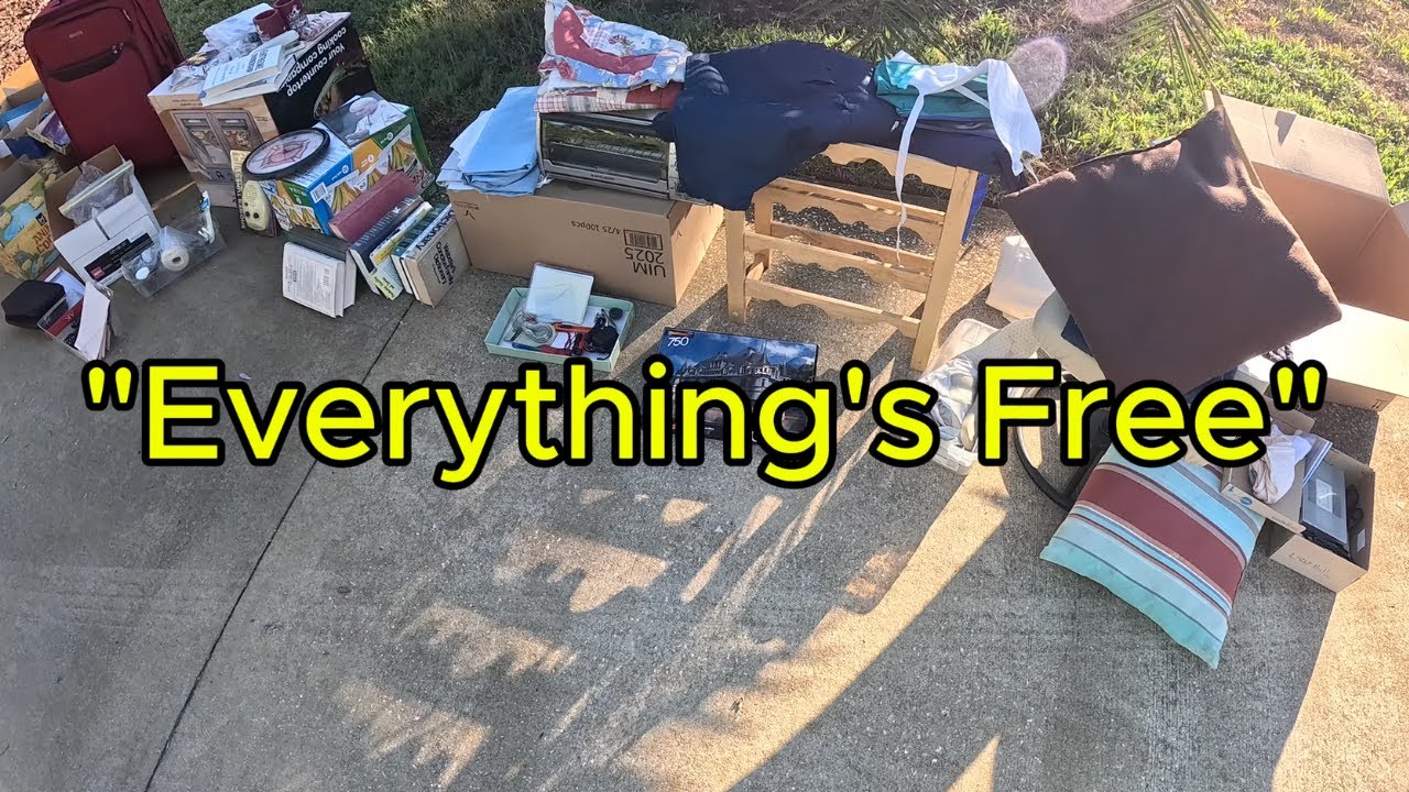 She Said EVERYTHING Is Free... Best Yard Sale Ever!