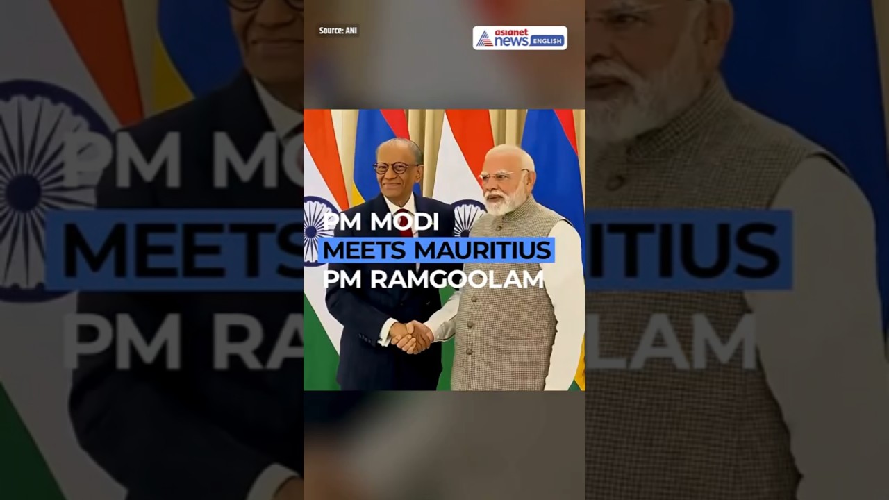 PM Modi Meets Mauritius PM Dr. Navinchandra Ramgoolam in Varanasi