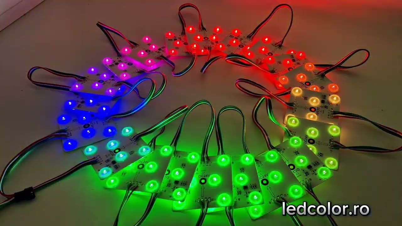 Modul led 70x70 mm ws2811 24V animated led dance floor