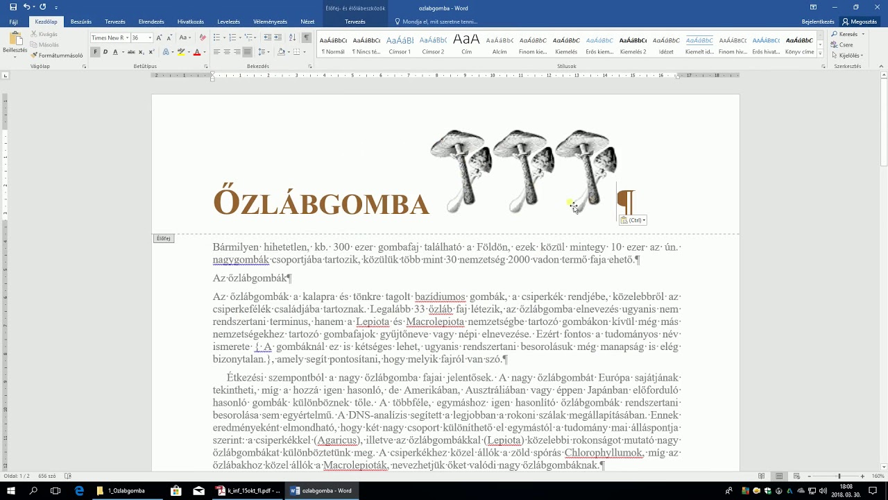Informatika érettségi középszint 2015 október szövegszerkesztés
