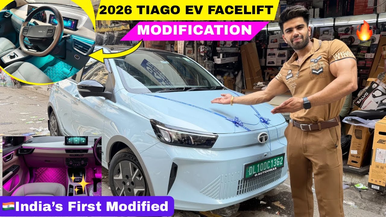 NEW TATA TIAGO EV FACELIFT ACCESSORIES🔥2026 tata tiago ev facelift modified✅new 2026 tiago ev review