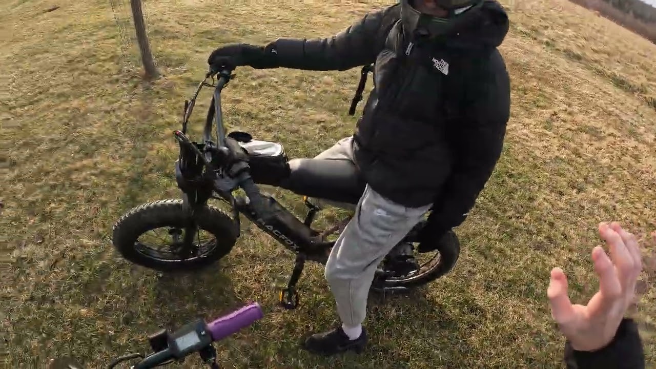 Riding e-bike to cvs