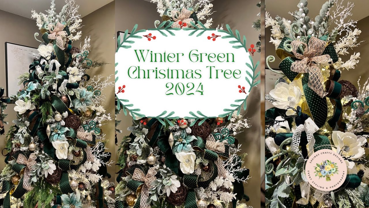 Winter Green Christmas/ Christmas Tree Decorating Ideas 2024