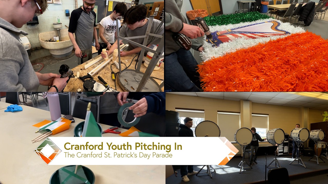 Cranford Youth Take Part in Helping Form the Cranford St Patrick's Day Parade