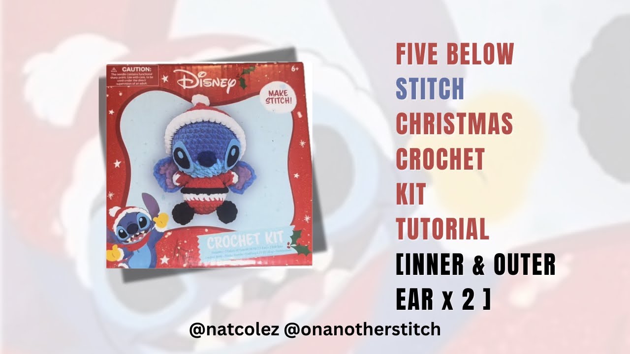 How to Crochet Stitch 🎄🧶 | FIVE BELOW Christmas Crochet Kit (Part 2: Ears)