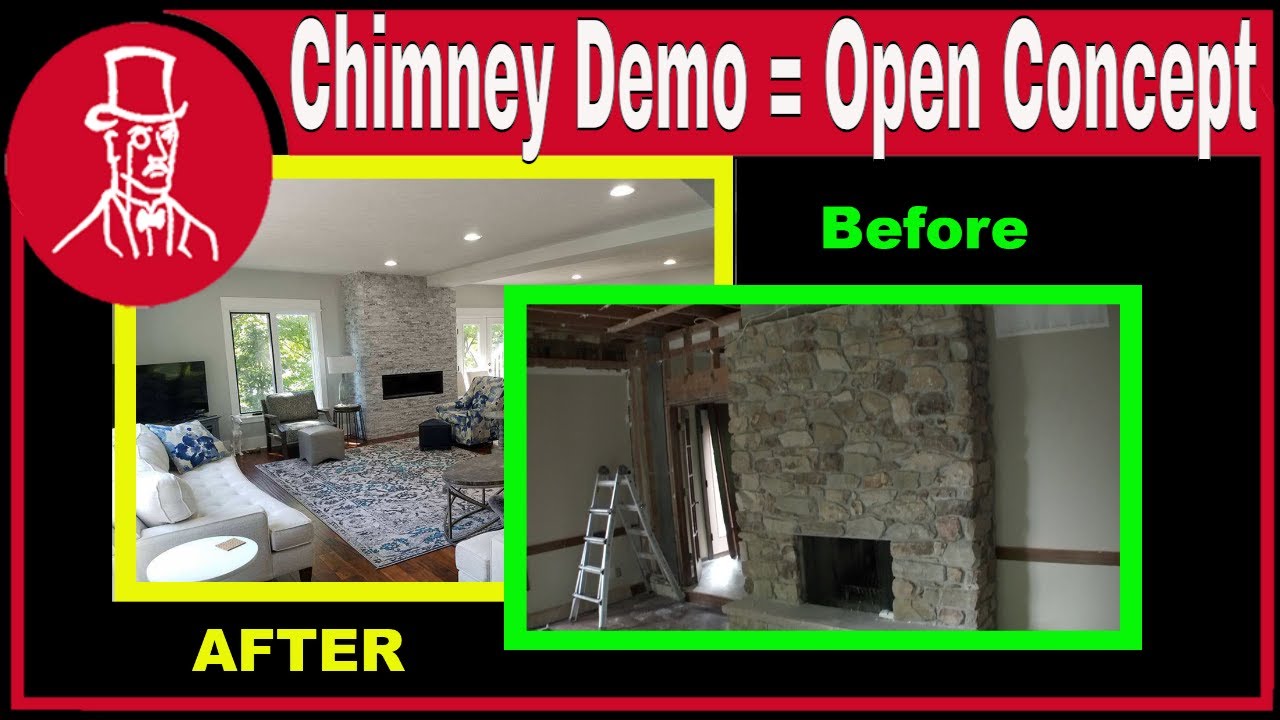 How to Take Down a  Chimney From Inside a House : Remove Fireplace and Chimney