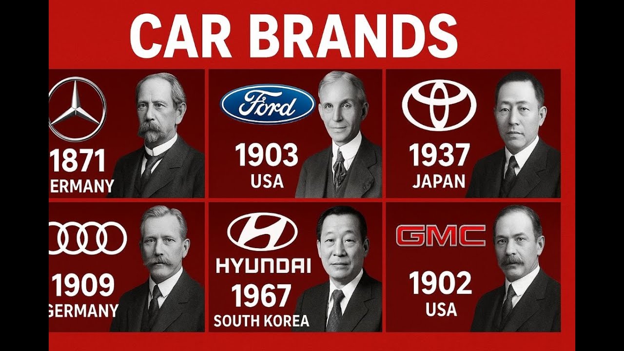 Best car brands, their founder/inventor, establishment year, HQ country