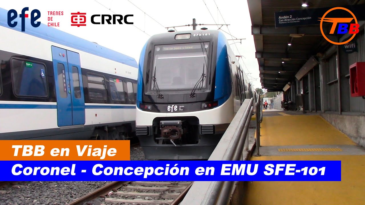 TBB en Viaje | Recorrido Coronel - Concepción en nuevo automotor chino (EMU CRRC / SFE-101) (POV)