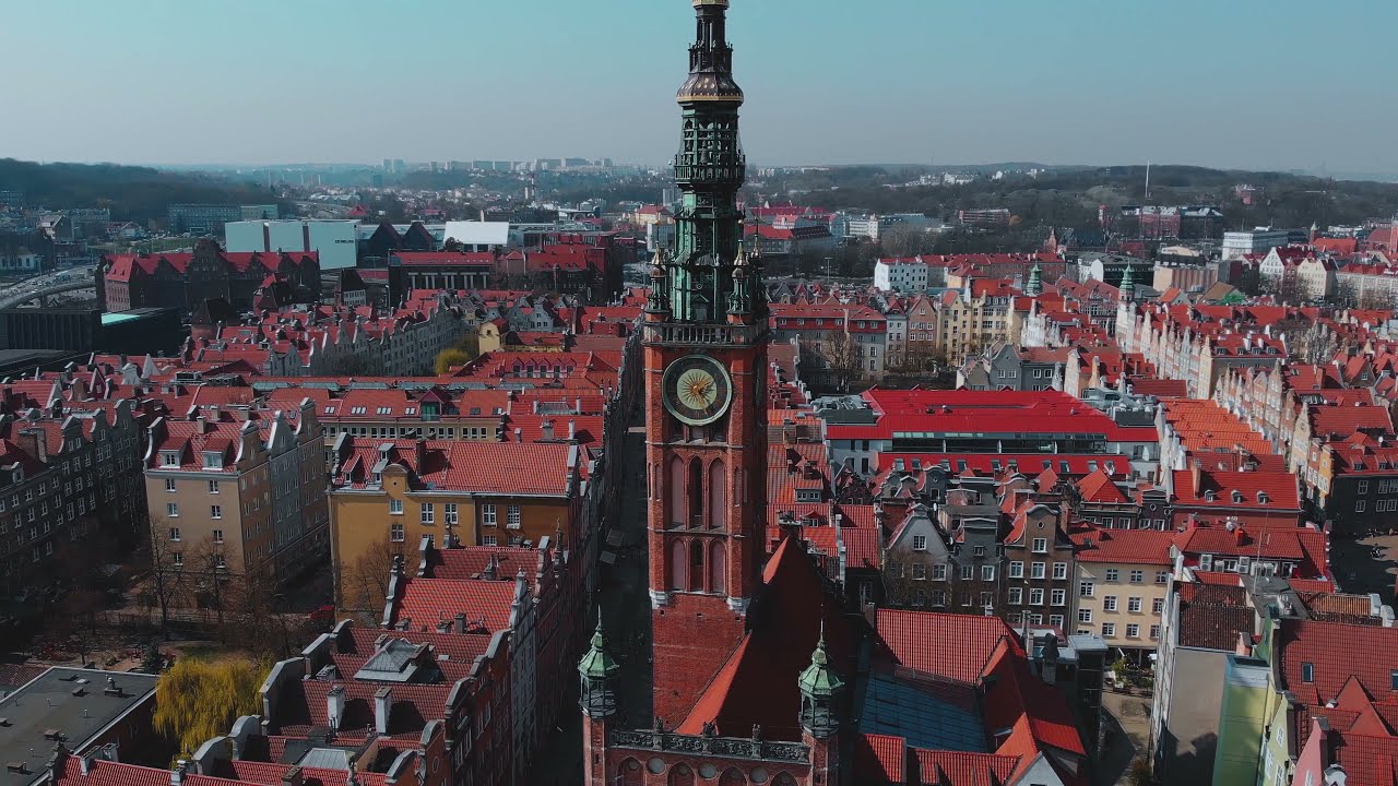 Piękne Miasto Gdańsk w 2019r z drona w 4k