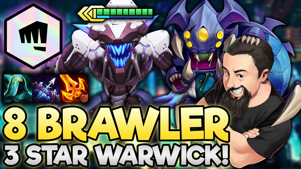 3 Star Warwick - 8 Brawlers with Big Data is Big Damage!! | TFT Glitched Out | Teamfight Tactics