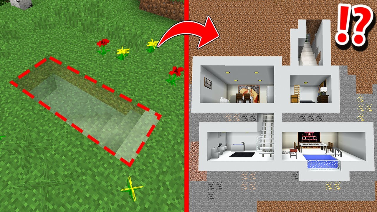絶対にバレない最強地下ハウスの作り方【まいくら・マインクラフト】【まいくら・マインクラフト】
