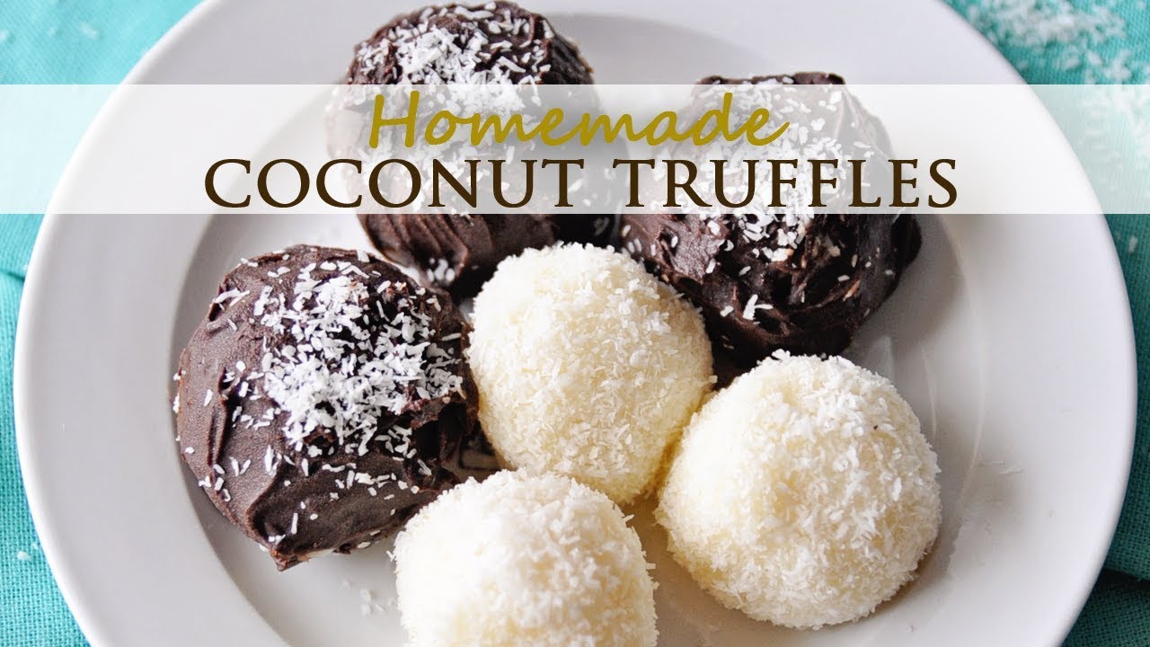 Homemade Chocolate and Coconut Truffles - Easy Recipe