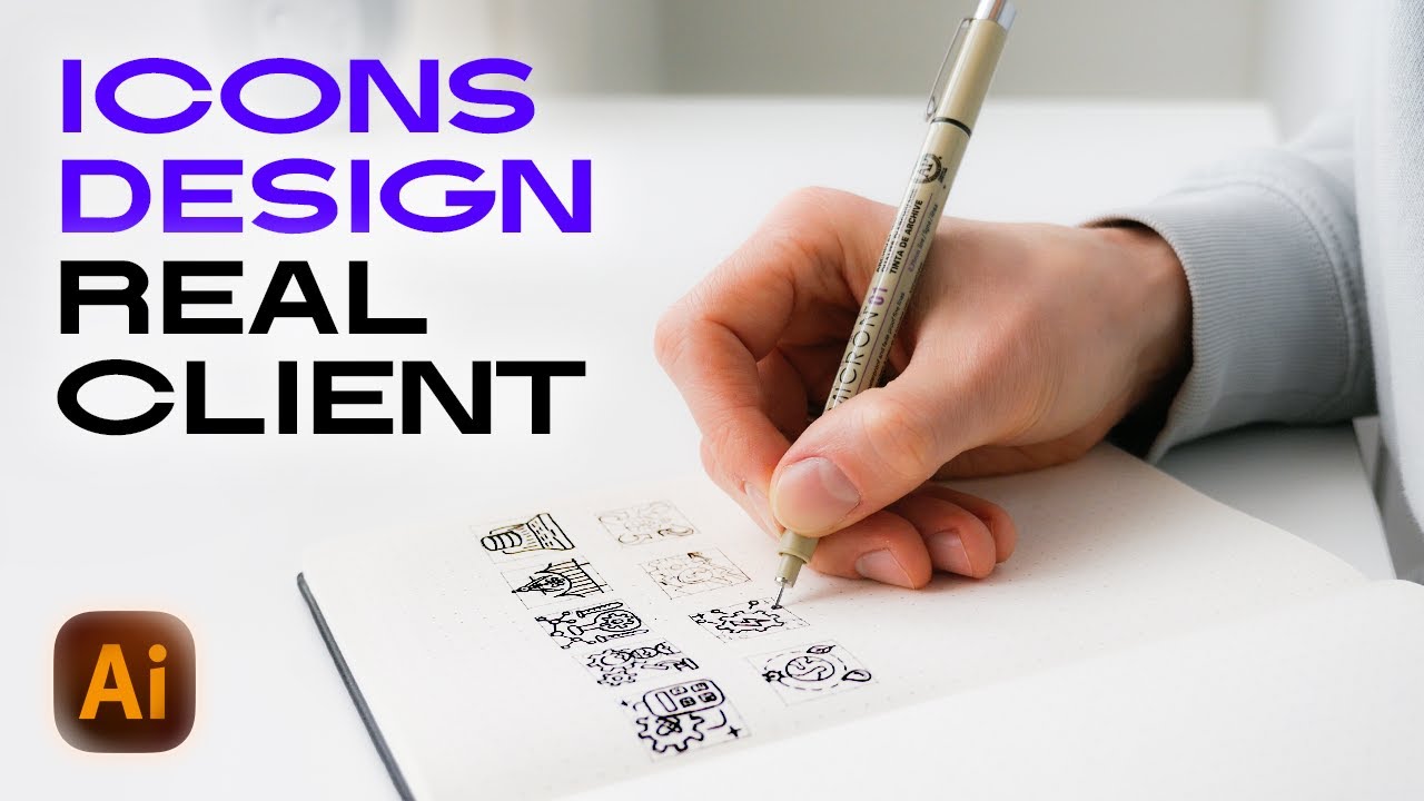 How to Design Icons in Illustrator from Start to Finish | Icon Design Process