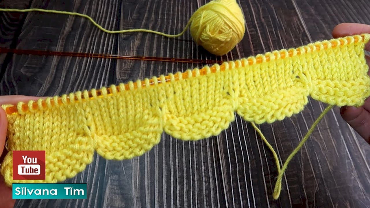 PUNTILLA Ondulada Tejida con DOS AGUJAS. Tutoriales de Tejido # 872