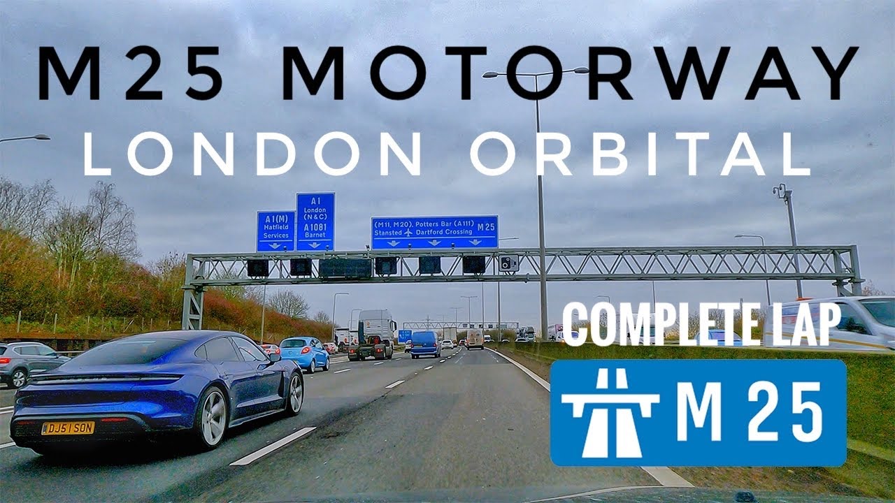 4K Drive of M25 Motorway Complete Lap | London Orbital