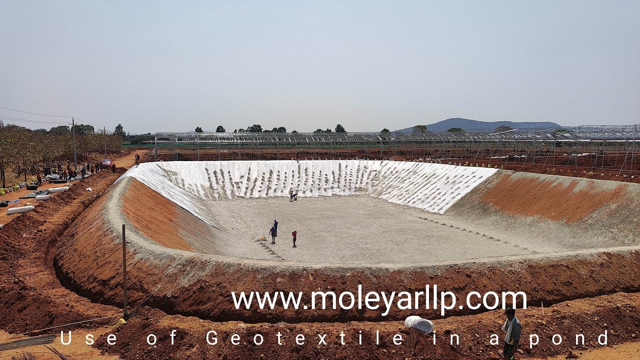 Installation of Geotextile fabric as an underlay #Geomembrane #geotextile