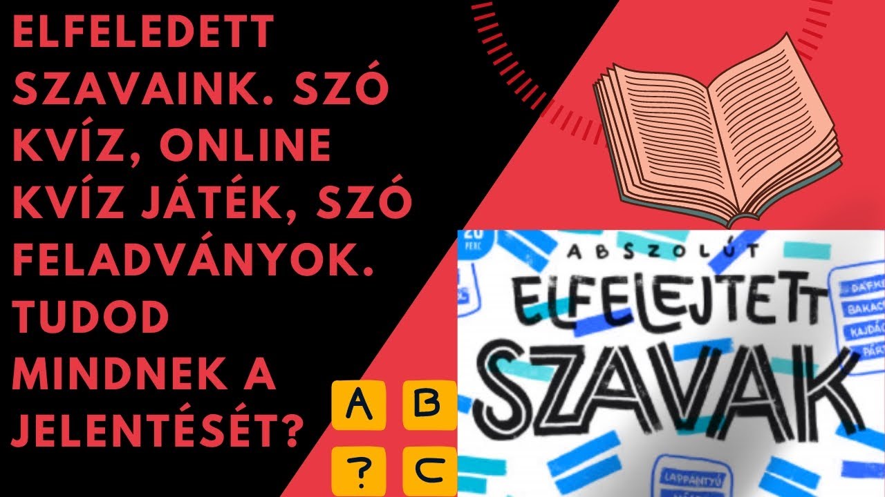 Régi szavak szó kvíz, online kvíz játék,  szó feladványok.