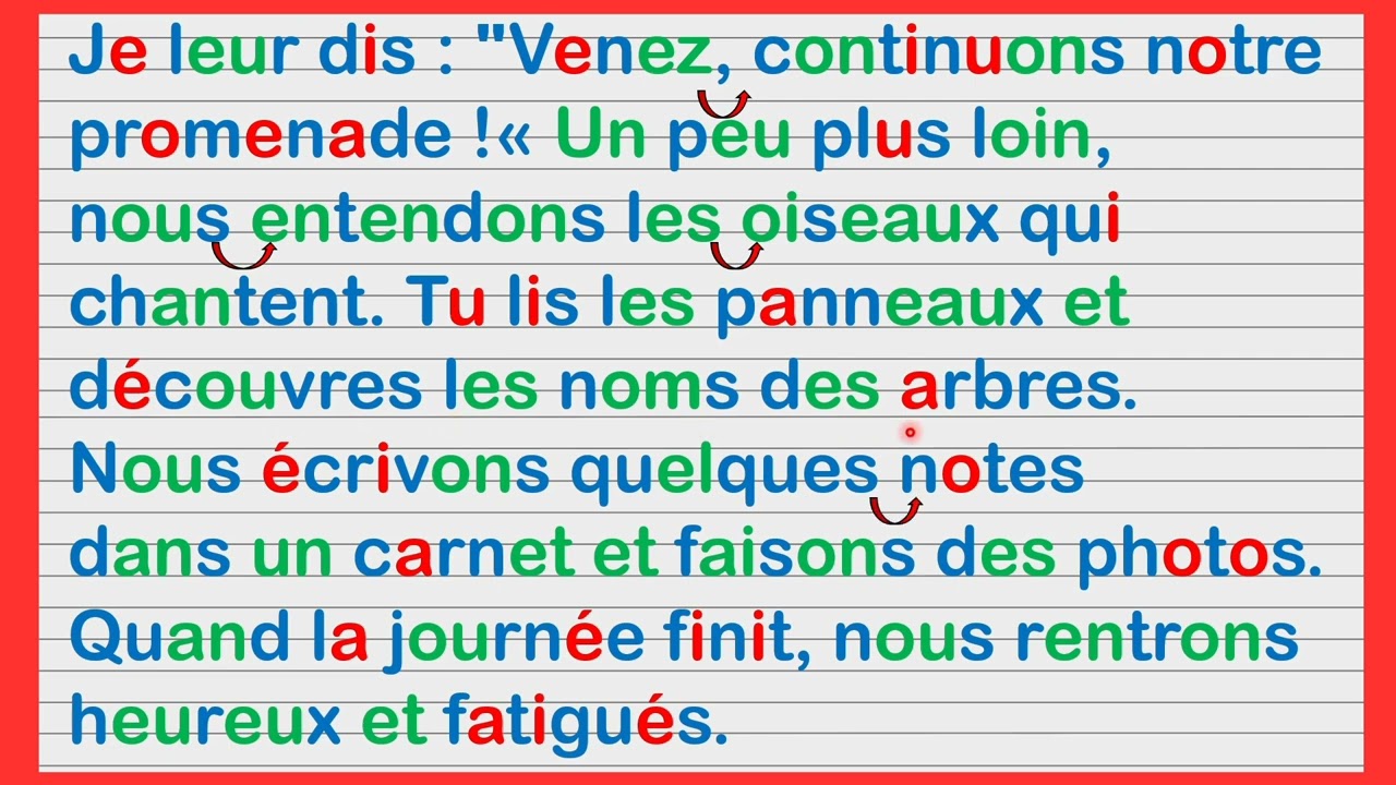 تعلم القراءة و الفهم باللغة الفرنسية 🇫🇷 من خلال النصوص البسيطة